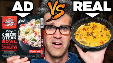Frozen Food Ads vs. Real Life Food (Test)