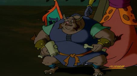 Bravely Charging Lion Camel Ridge