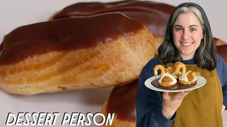 Claire Saffitz Makes Chocolate Eclairs / Pâte à Choux Part 2
