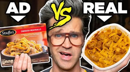 Frozen Food Ads vs. Real Life Food (Test)